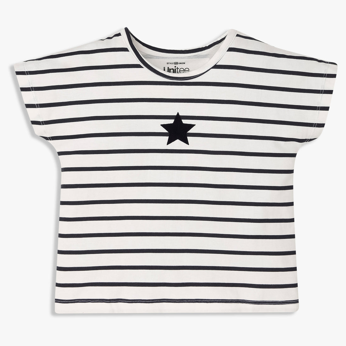 Girls Cotton Crew Neck Graphitee
