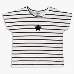 Girls Cotton Crew Neck Graphitee