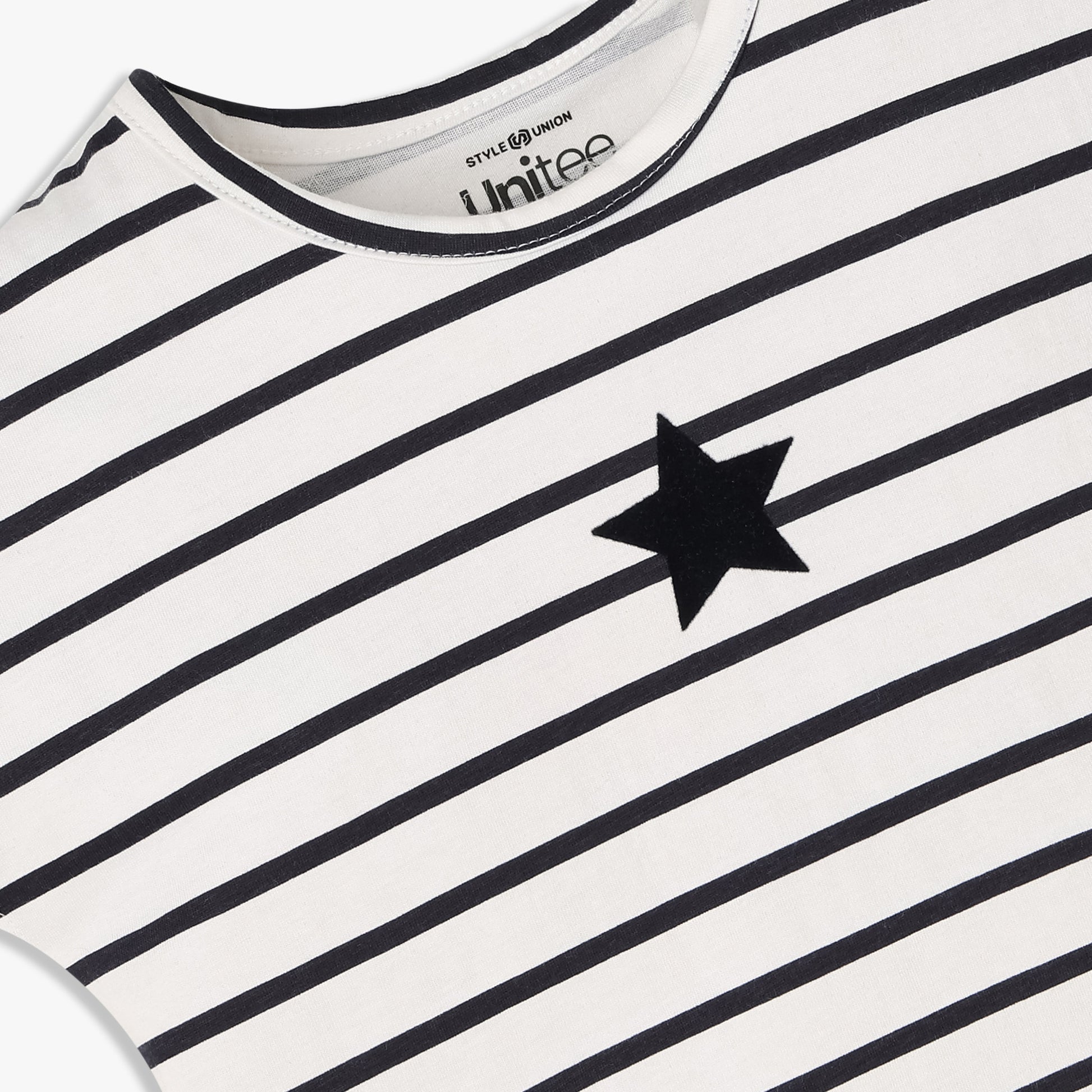 Girls Cotton Crew Neck Graphitee