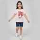 Girls Cotton Crew Neck Graphitee