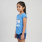 Girls Cotton Crew Neck Graphitee