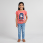 Girls Cotton Crew Neck Graphitee