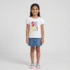 Girls Cotton Crew Neck Graphitee