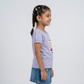 Girls Cotton Crew Neck Graphitee