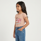Girls Cotton Crew Neck Graphitee