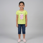 Girls Cotton Crew Neck Graphitee
