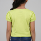 Girls Cotton Crew Neck Graphitee