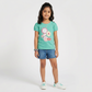 Girls Cotton Crew Neck Graphitee