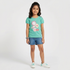 Girls Cotton Crew Neck Graphitee