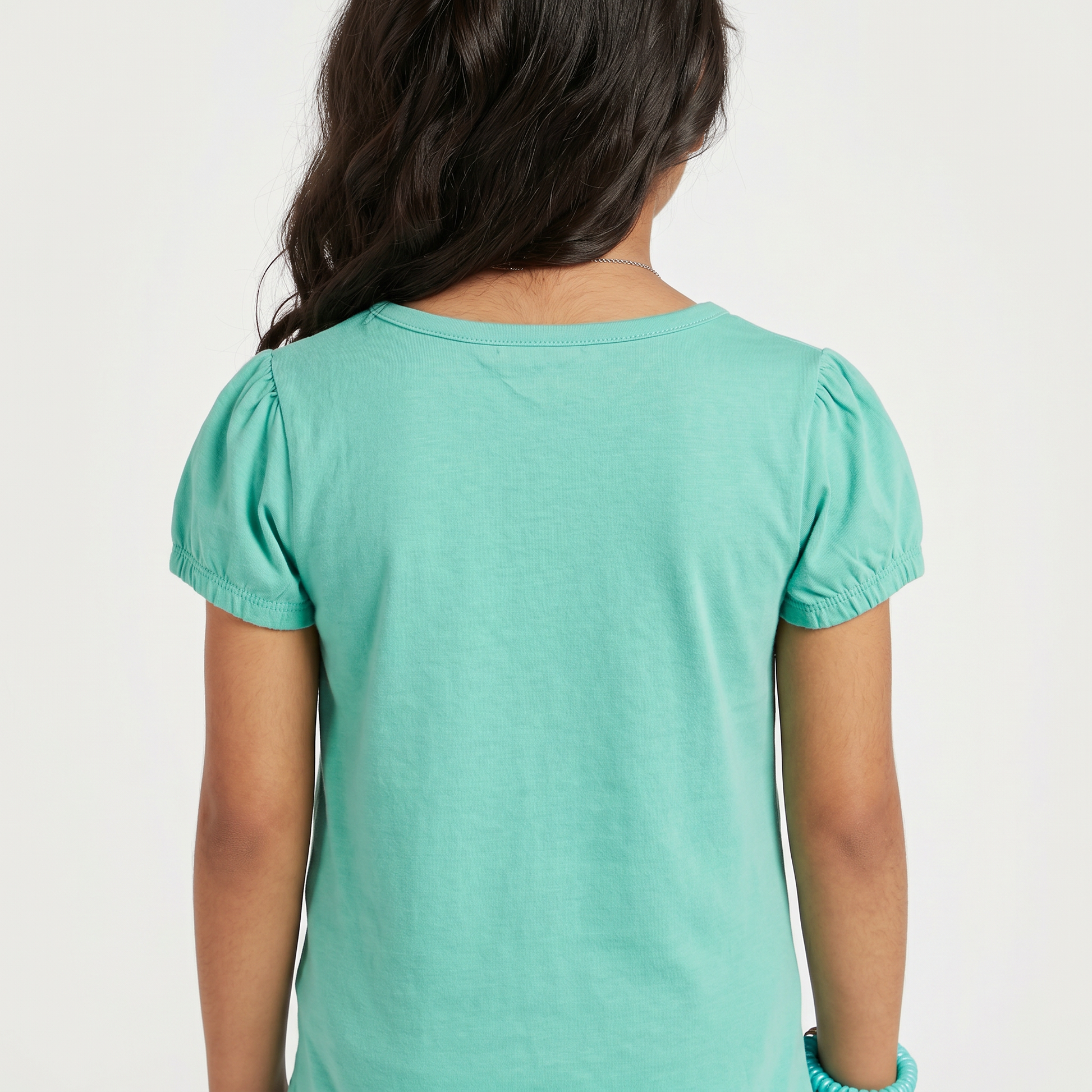Girls Cotton Crew Neck Graphitee