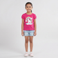 Girls Cotton Crew Neck Graphitee