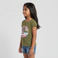 Girls Cotton Crew Neck Graphitee