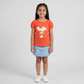 Girls Cotton Crew Neck Graphitee