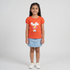 Girls Cotton Crew Neck Graphitee