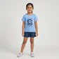 Girls Cotton Crew Neck Graphitee