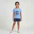 Girls Cotton Crew Neck Graphitee