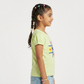 Girls Cotton Crew Neck Graphitee