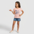 Girls Cotton Crew Neck Graphitee