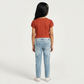Girls Cotton Crew Neck Graphitee