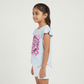 Girls Cotton Crew Neck Graphitee