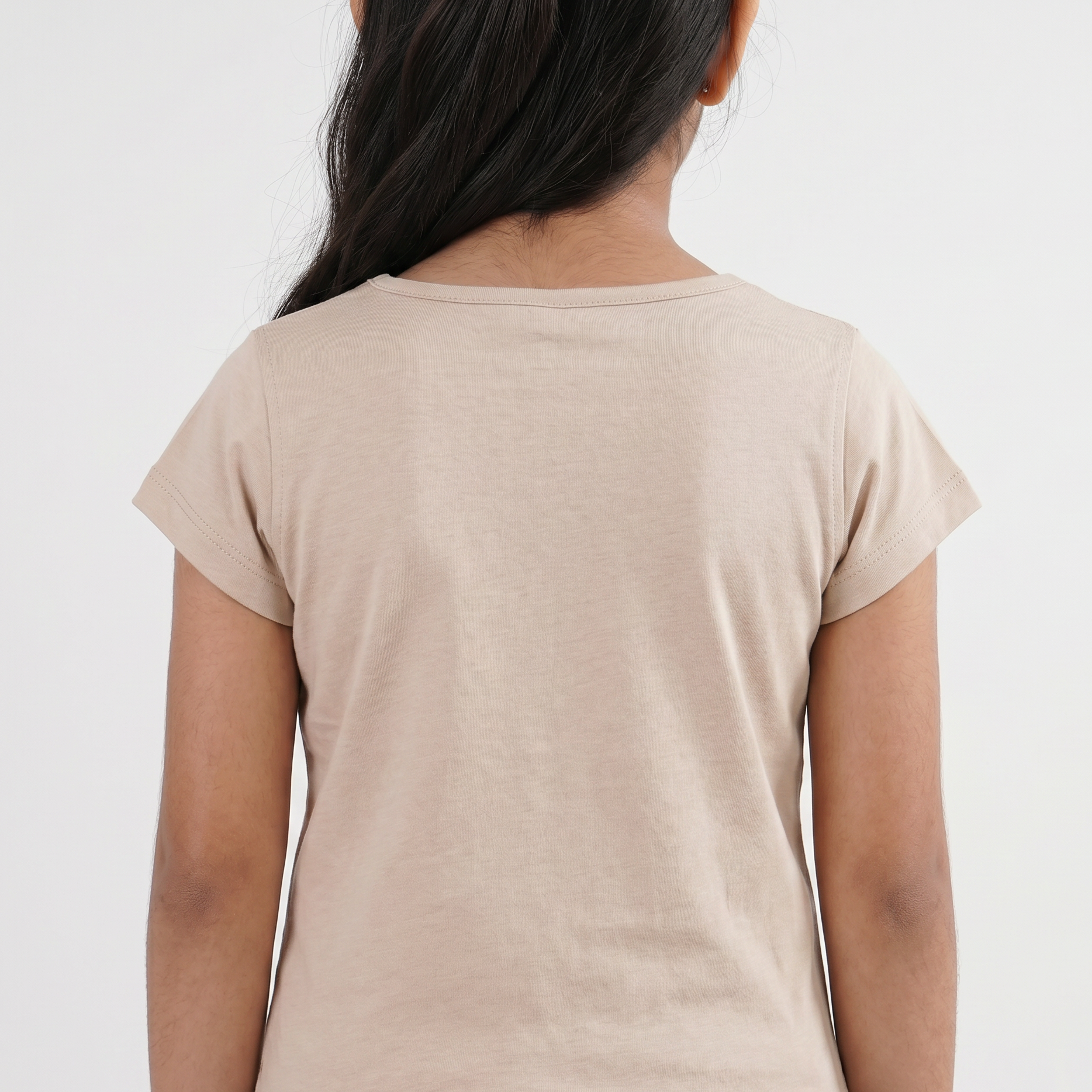 Girls Cotton Crew Neck Graphitee