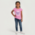 Girls Cotton Crew Neck Graphitee