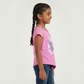 Girls Cotton Crew Neck Graphitee