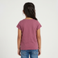 Girls Cotton Crew Neck Graphitee