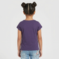 Girls Cotton Crew Neck Graphitee