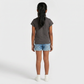 Girls Cotton Crew Neck Graphitee