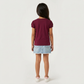 Girls Cotton Crew Neck Graphitee