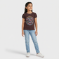 Girls Cotton Crew Neck Graphitee