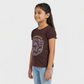 Girls Cotton Crew Neck Graphitee