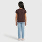 Girls Cotton Crew Neck Graphitee