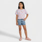 Girls Cotton Crew Neck Graphitee