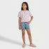 Girls Cotton Crew Neck Graphitee