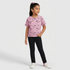 Girls Cotton Crew Neck Graphitee