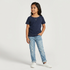 Girls Cotton Crew Neck Graphitee