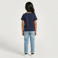 Girls Cotton Crew Neck Graphitee