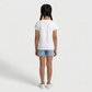 Girls Cotton Crew Neck Graphitee