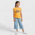 Girls Cotton Crew Neck Graphitee