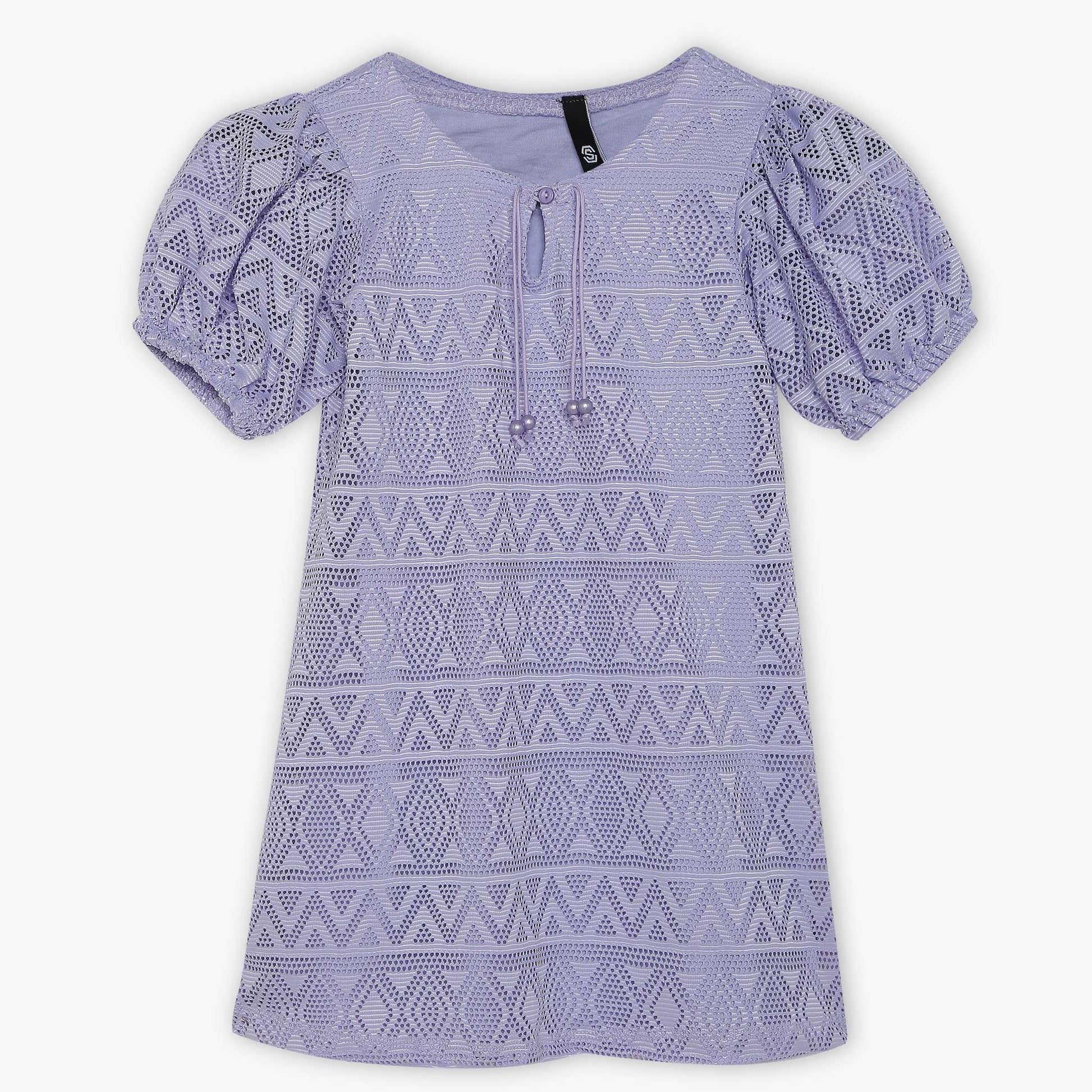 Girls Regular Fit Solid Round Neck Dress