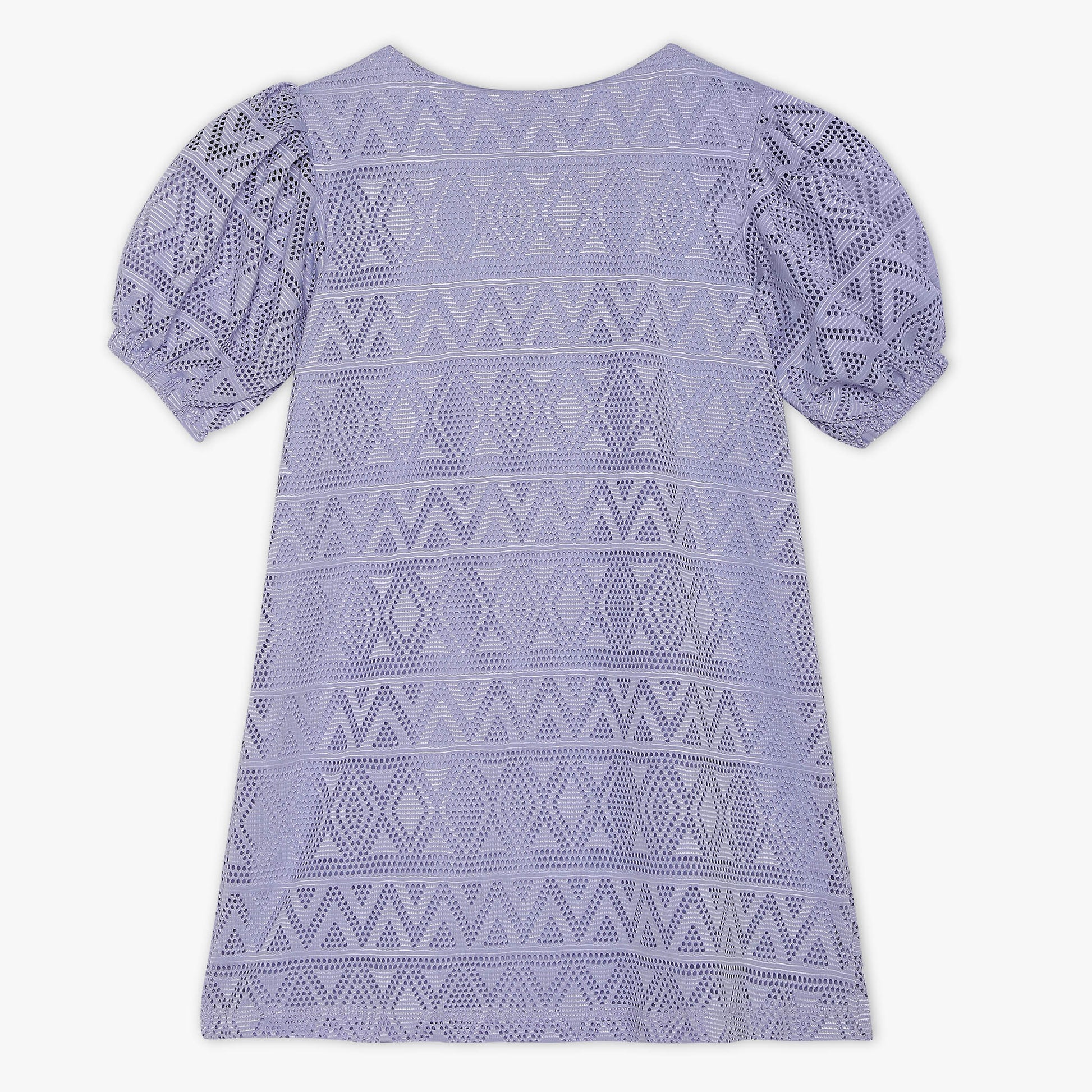 Girls Regular Fit Solid Round Neck Dress