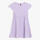 Girls Solid Scoop Neck Dress