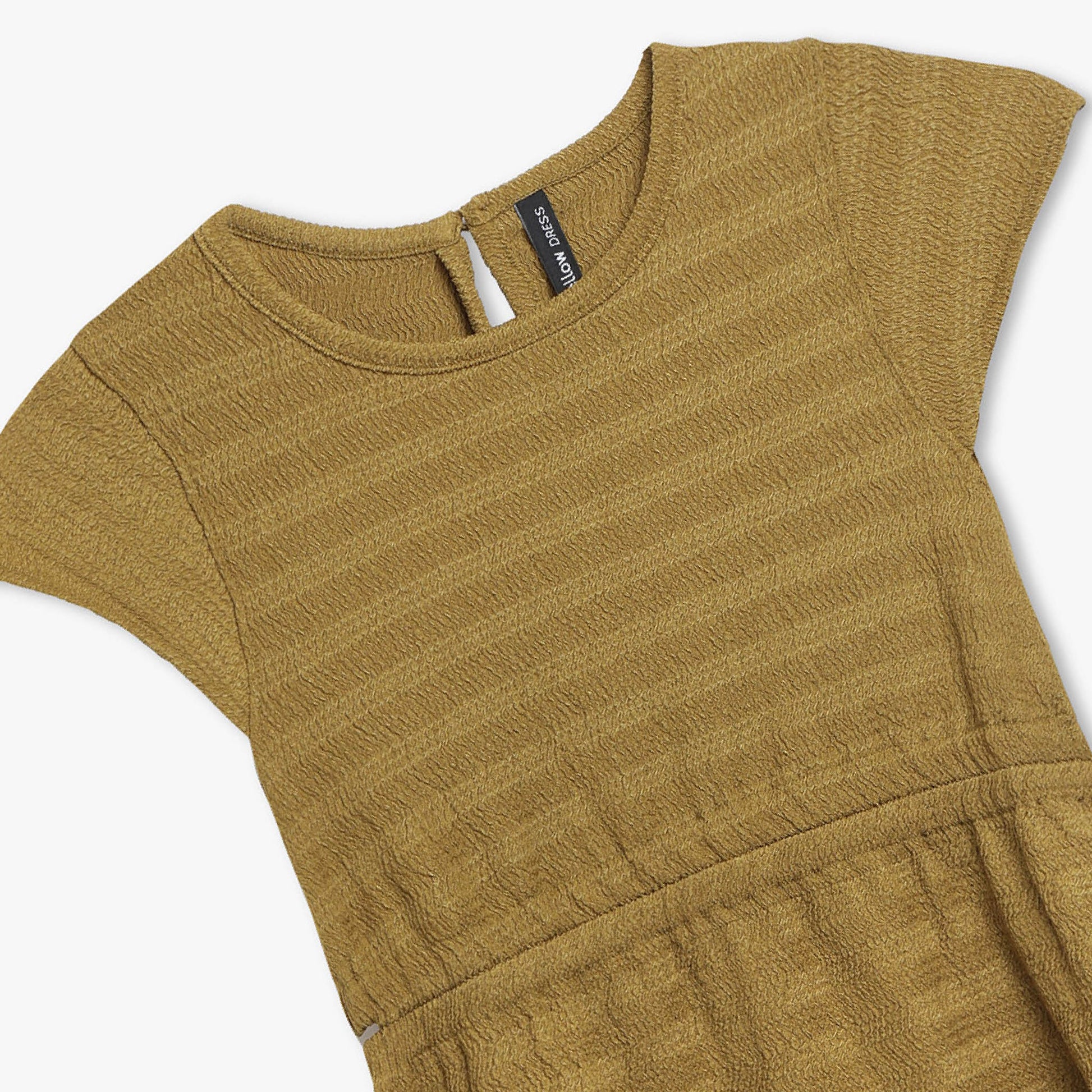 Girls Solid Scoop Neck Dress