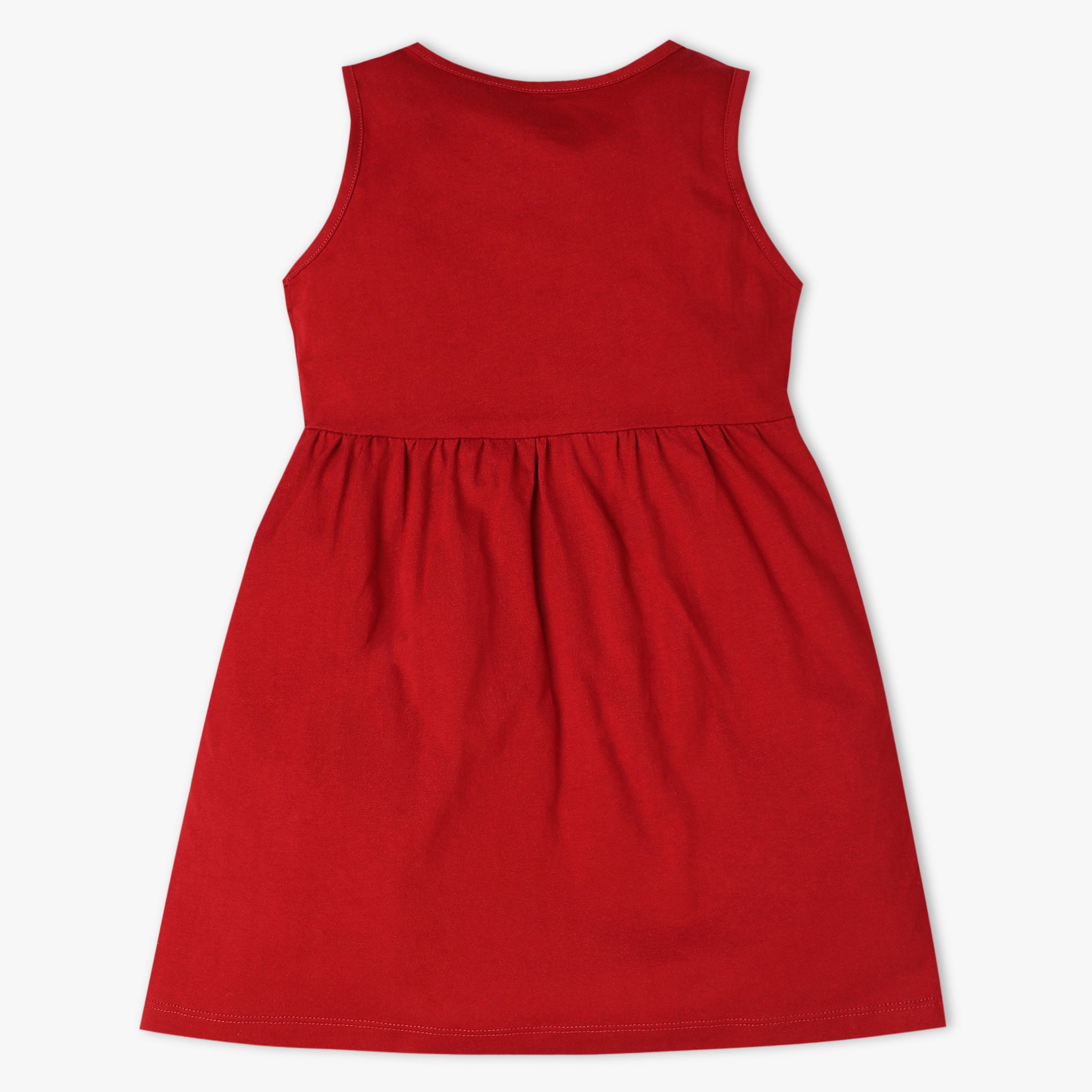 Girls Printed Crew Neck Sleeveless Playtime Dress