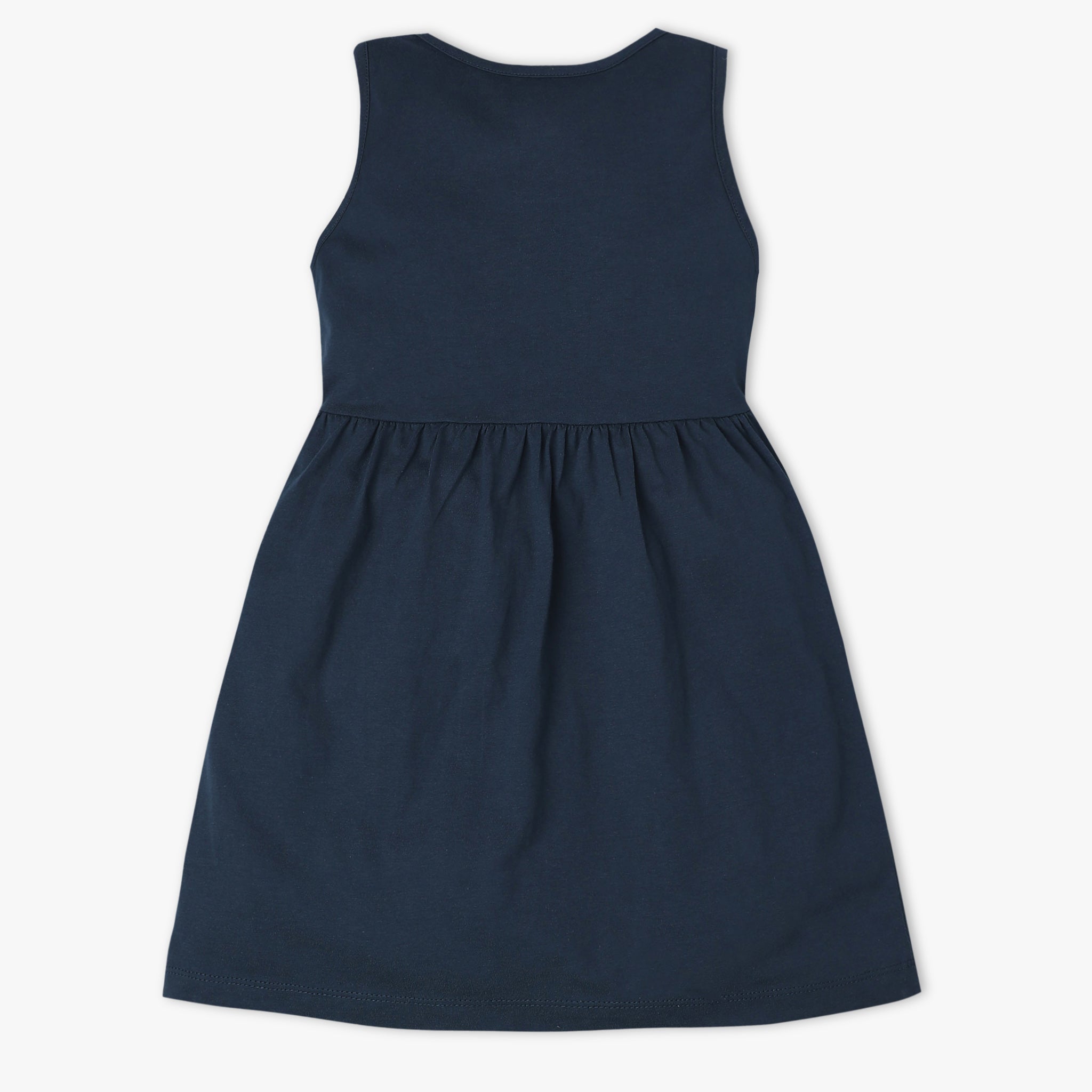 Girls Printed Crew Neck Sleeveless Playtime Dress