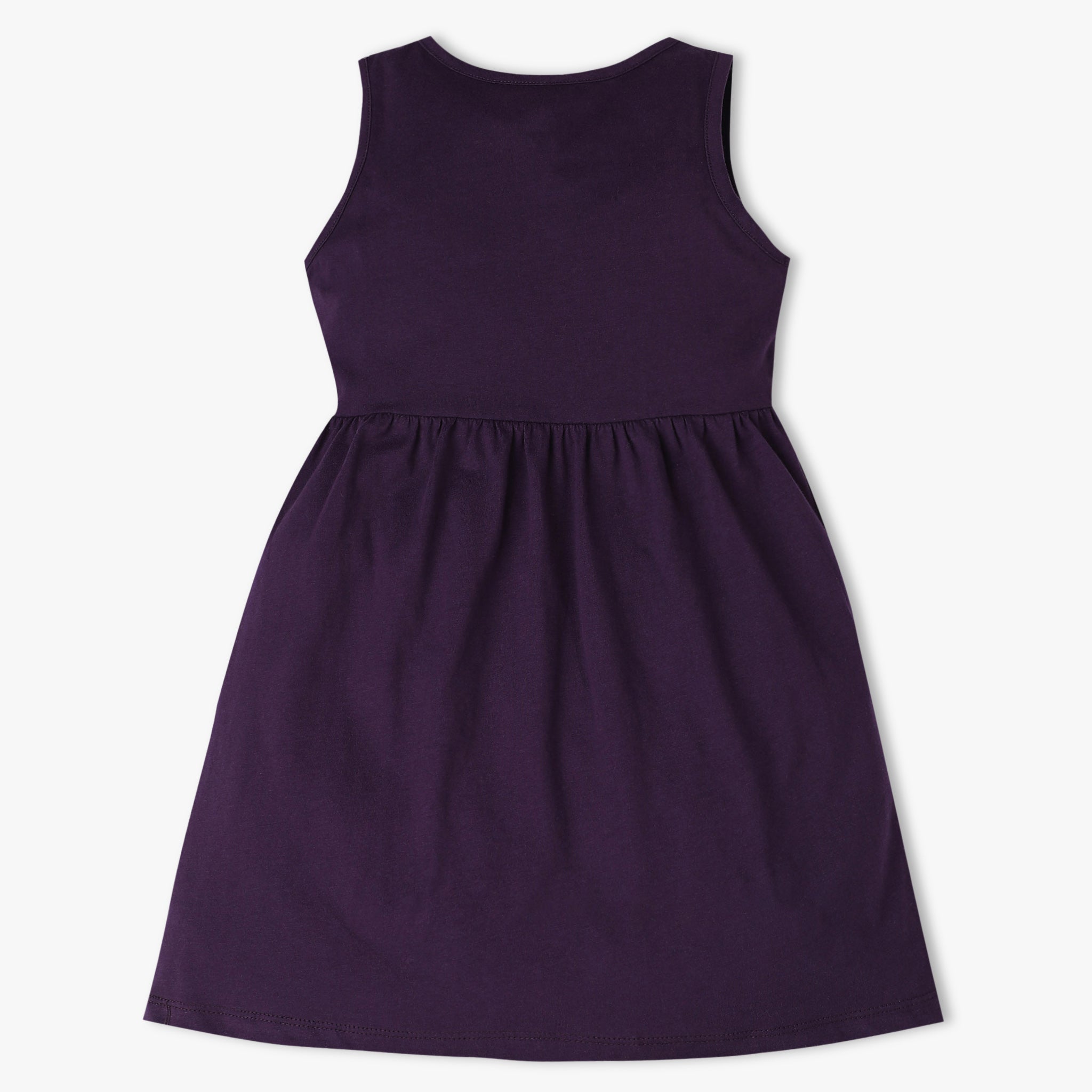 Girls Printed Crew Neck Sleeveless Playtime Dress