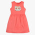 Girls Regular Fit Printed Round Neck Sleeveless Dress