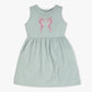 Girls Regular Fit Printed Round Neck Sleeveless Dress